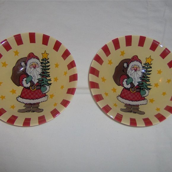 Vintage Arcoroc France Christmas Cereal Soup Bowls - Picture 1 of 3